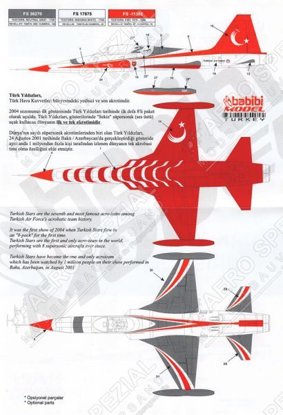 BDT4808 NF-5A Freedom Fighter Turkish Stars