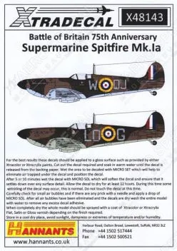 XD48143 75 Jahre Luftschlacht um England: Spitfires Teil 1 (Mk.Ia)