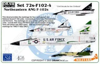 DRD7207 F-102A Delta Dagger nordöstliche Air-National-Guard-Einheiten