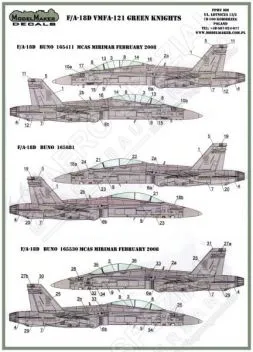 MOD72052 F/A-18D Hornet VMFA(AW)-121 Green Knights