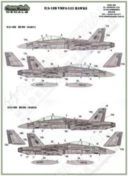 MOD72053 F/A-18D Hornet VMFA(AW)-533 Hawks
