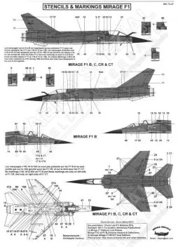 BD72047 Mirage F1B/C/CR/CT Stencils