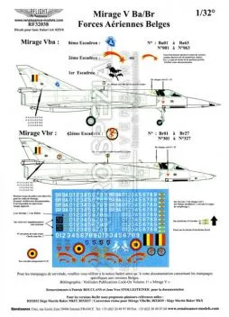 RF32038 Mirage 5BA/BR belgische Luftwaffe