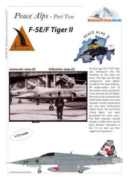 MC72018 F-5E/F Tiger II Peace Alps II