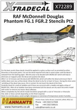 XD72289 Phantom FG.1/FGR.2 Stencils (graue Maschinen)