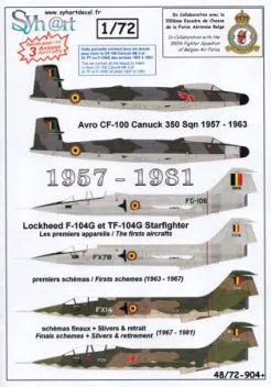 SY72904 CF-100 Canuck & F-/TF-104G Starfighter belgische Luftwaff