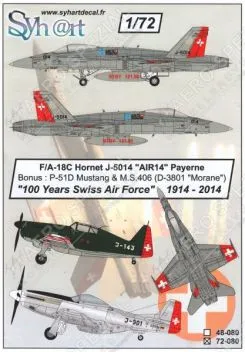 SY72080 F/A-18C Hornet, P-51D Mustang & MS.406 (D-3801) AIR 14 Payerne