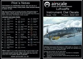 AS32GER Cockpit-Instrumente für Flugzeuge Luftwaffe WK II