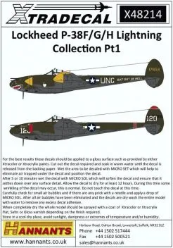 XD48214 P-38F/G/H Lightning Teil 1