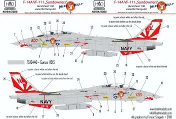 HUN48194 F-14A Tomcat Miss Molly VF-111 Sundowners