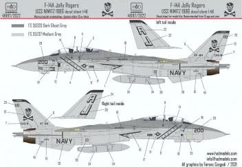 HUN48197 F-14A Tomcat VF-84 Jolly Rogers 1986