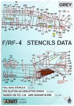 PRO720906G F-/RF-4 Phantom II Stencils in FS 36118 (Gunship Grey)