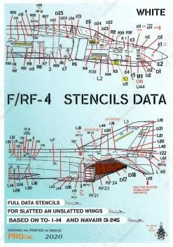 PRO720906W F-/RF-4 Phantom II Stencils in FS 36622 (Light Grey)