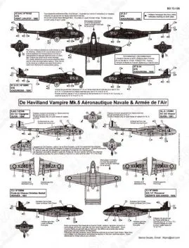 BD72126 Vampire Mk.5 französische Luftwaffe und Marine