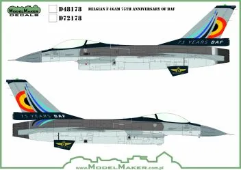 MOD72178 F-16 AM Fighting Falcon 75 Jahre belgische Luftwaffe