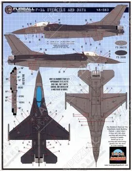 FBD48083 F-16 Fighting Falcon Stencils (spät)