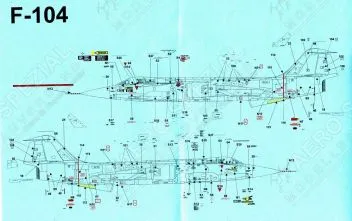 PF32477 F-/TF-104G Starfighter Stencils (niederländische Luftwaffe)