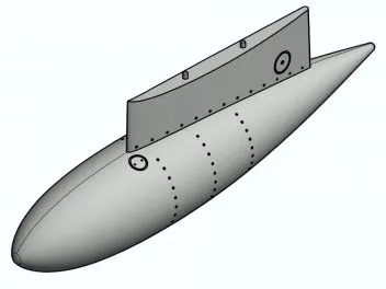 PR48R016 J 29 Tunnan Zusatztanks Typ 1 (ohne Heckflossen)