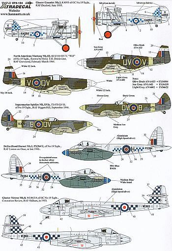 XD72124 Geschichte der No. 19 Squadron RAF 1935 bis 1991