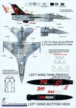 PRO322407 F-16C Block 50 Fighting Falcon 70 Jahre 341 Mira