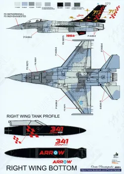 PRO322407 F-16C Block 50 Fighting Falcon 70 Jahre 341 Mira