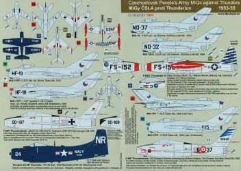 DPC72057 Tschechoslowakische MiGs gegen Thunders, 1953-1959