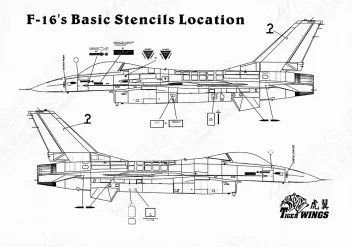 TW48111 F-16A/B/C/D Netz/Barak Stencils