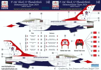 HUNE481016 F-16C Block 52 Fighting Falcon Thunderbirds 2024