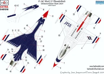 HUNE481016 F-16C Block 52 Fighting Falcon Thunderbirds 2024