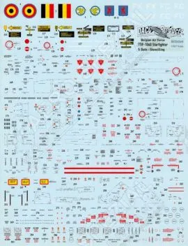 DCD3265 F-/TF-104G Starfighter Stencils in Englisch