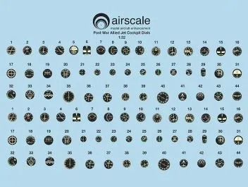 AS32AJET Cockpit-Instrumente für frühe alliierte Jets