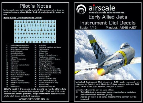 AS48AJET Cockpit-Instrumente für frühe alliierte Jets