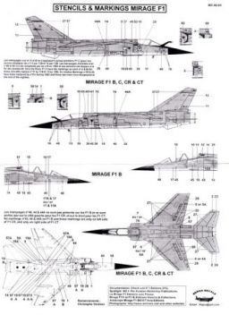 Mirage F1B/C/CR/CT Stencils