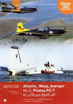 DD72100 Atlantic, Avenger, PC-7 & Wasp niederländische Luftwaffe und Marine