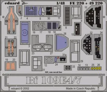 ED49220 Bf 109 E-4/E-7 Detail Set