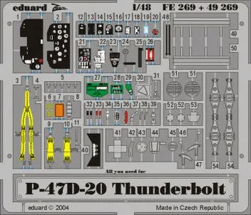 ED49269 P-47D-20 Thunderbolt Detail Set