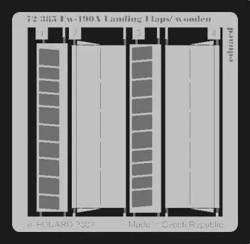 ED72385 Fw 190 hölzerne Landeklappen