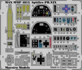 MMP4815 S31 Spitfire Mk.XIX Innendetails (farbbedruckt)