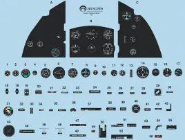 AS24TIFF Typhoon Mk.Ib Cockpit-Instrumente und Datenschilder