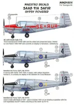 MMD4814 Saab 91A Safir/Tp 91 zivil & schwedische Luftwaffe