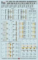 TB48086 AIM-7E-2/M Sparrow- und AIM-9B/D/E/G/H/J/L/M/N/P Sidewinder-Beschriftungen