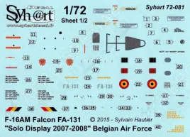 SY72081 F-16AM Fighting Falcon Solo Display 2007-2008