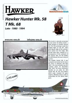 MC72020 Hunter Mk.58/T Mk.68 Swiss Air Force 1980-1994