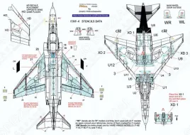 PRO720906G F-/RF-4 Phantom II Stencils in FS 36118 (Gunship Grey)