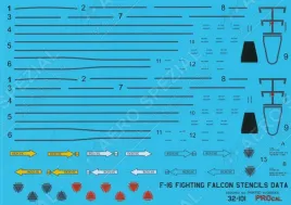 PRO320101 F-16C/D Fighting Falcon Stencils