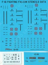 PRO320101 F-16C/D Fighting Falcon Stencils