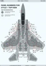 PK48001 F-15A/B/C/D Eagle Stencils (frühe Version)