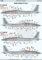 PK48001 F-15A/B/C/D Eagle Stencils (frühe Version)