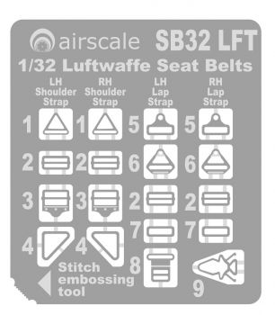 SB32LFT Seat Belts for Aircraft Luftwaffe WW II