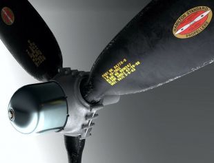 AS48PROP Propeller-Logos und Spezifikationstabellen für propellergetriebene Militärflugzeuge WK II